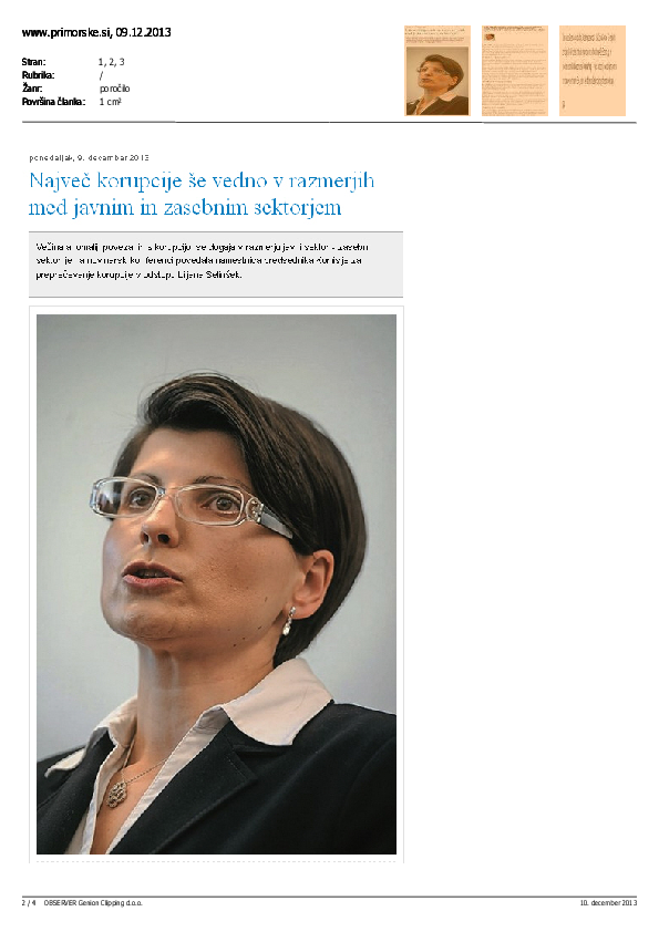 Največ korupcije v poslih med javnim in zasebnim sektorjem