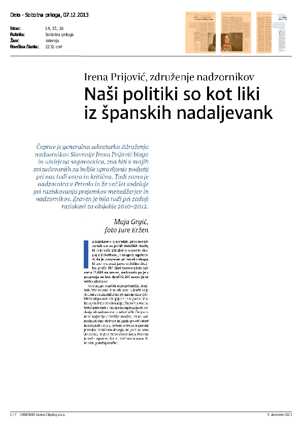 Naši politiki so kot liki iz španskih nadaljevank