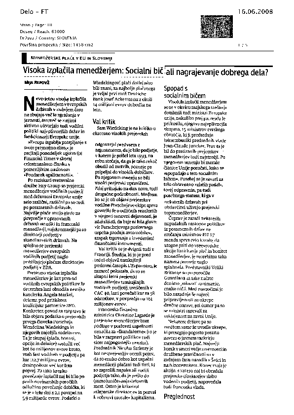 Visoka izplačila menedžerjem: Socialni bič ali nagrajevanje dobrega dela?