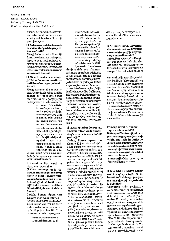 Pri menedžerskih plačah se s praksami velikih komaj spogledujemo