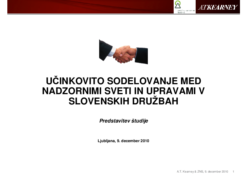 Učinkovito sodelovanje med NS in U v slovenskih družbah