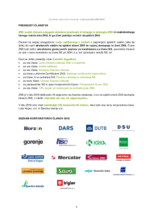 2. Letno poročilo ZNS 2018