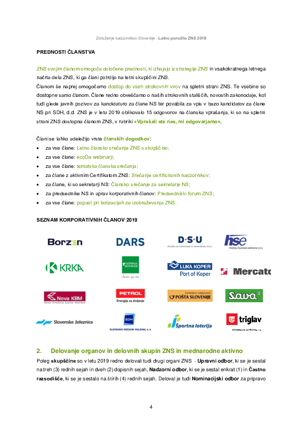 2. Letno poročilo ZNS 2019