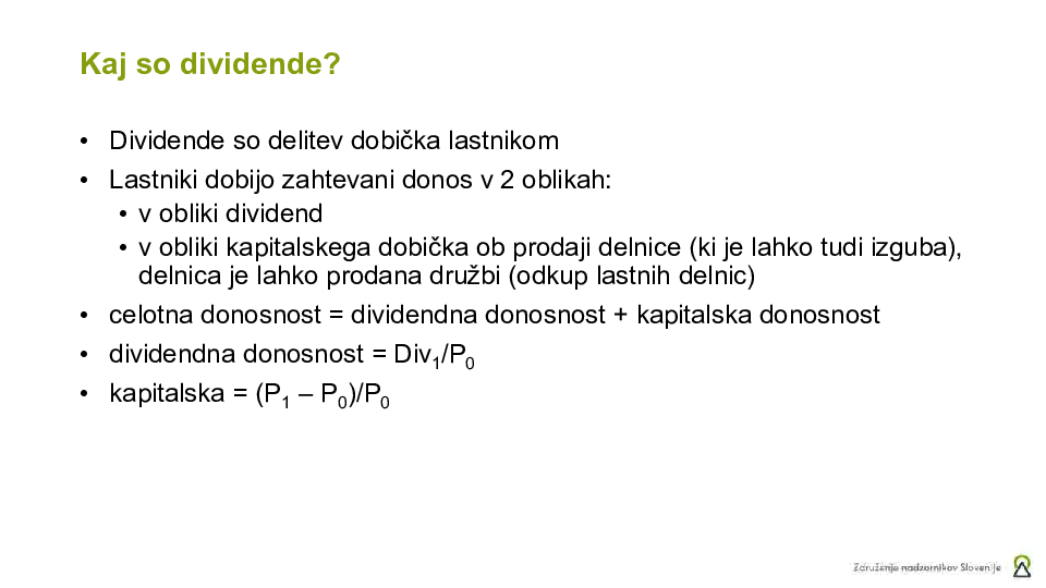 Nadzor poslovanja preko računovodskih izkazov ("Izobraževanje za nadzornike")_II. del