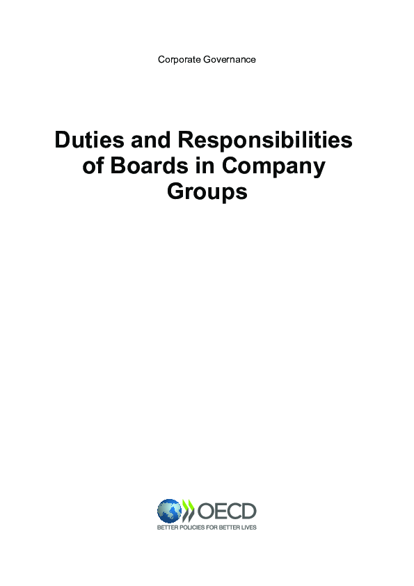 Duties and Responsibilities of Boards in Company Groups