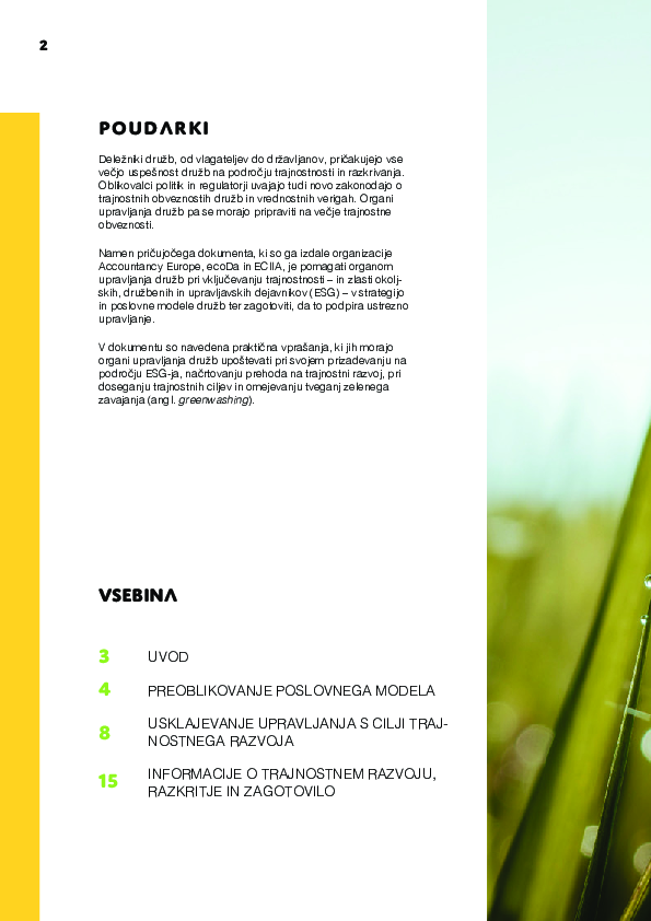 Upravljanje ESG: Vprašanja, ki jih morajo postaviti organi upravljanja družb, da bi lahko vodili prehod na trajnostni razvoj