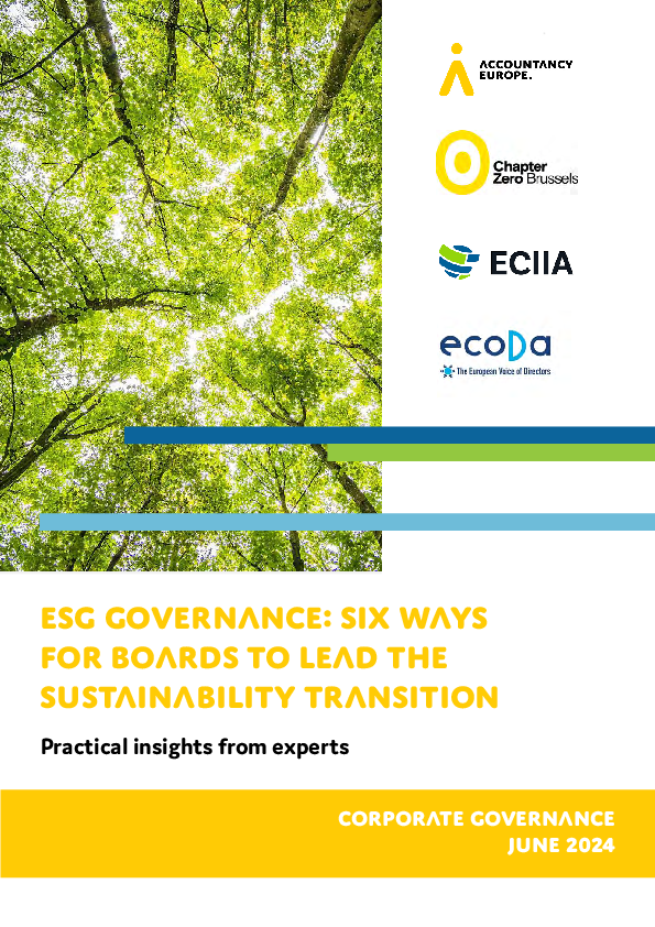ESG governance: six ways for boards to lead the sustainability transition
