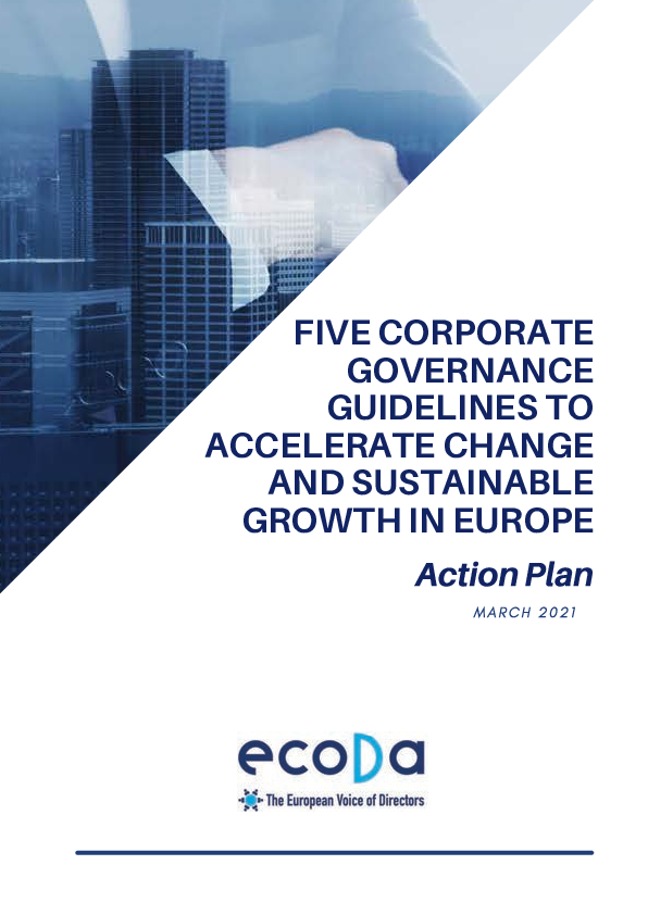 Five Corporate Governance Guidelines to accelerate change and sustainable growth in Europe