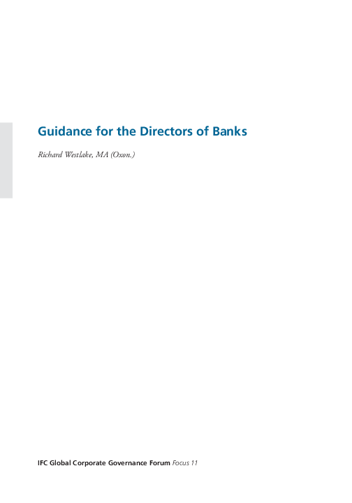 Guidance for the Directors of Banks (IFC)