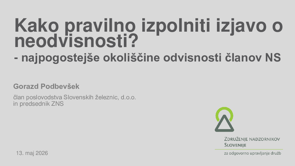 Kako pravilno izpolniti izjavo o neodvisnosti?