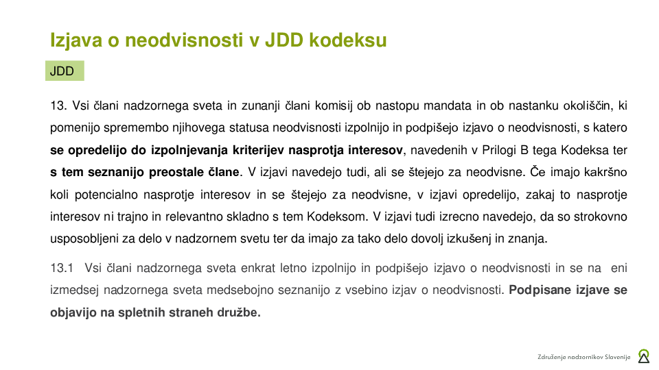 Kako pravilno izpolniti izjavo o neodvisnosti?