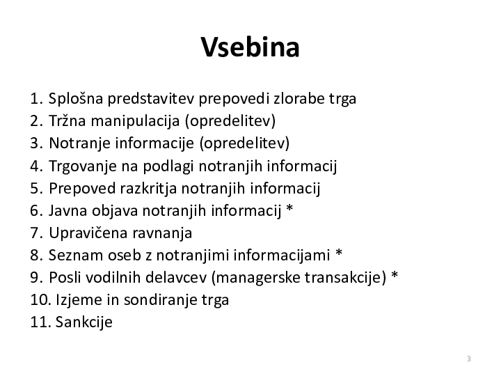 Prepoved zlorabe trga finančnih instrumentov – trgovanje na podlagi notranjih informacij