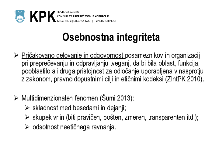 Integriteta in kršitve instituta v praksi