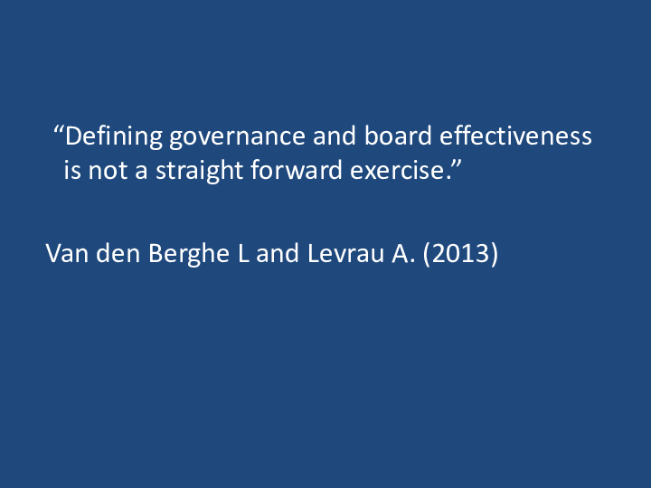 International Experience and Trends on Board Evaluations, Chris Pierce, 2014