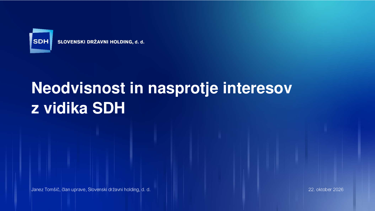 O neodvisnosti in nasprotju interesov z vidika SDH