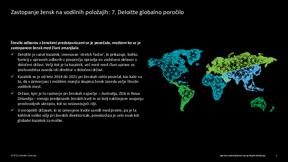 Kaj nam o spolni uravnoteženosti na pozicijah odločanja povedo mednarodne raziskave