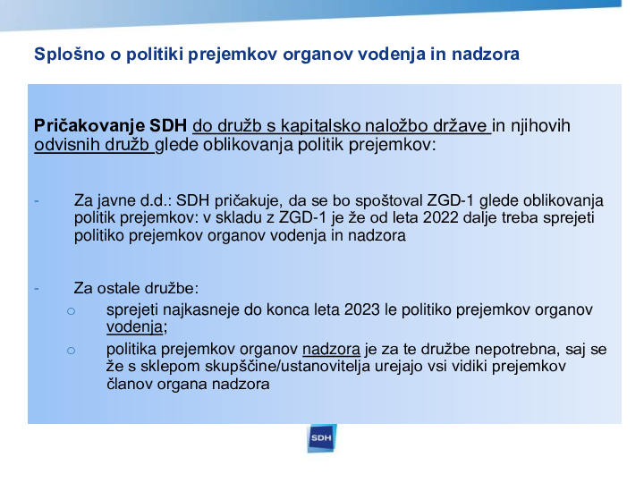 Novosti pri oblikovanju politik prejemkov za organe vodenja in nadzora v državnih družbah