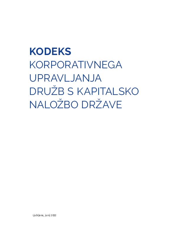 Kodeks korporativnega upravljanja družb s kapitalsko naložbo države