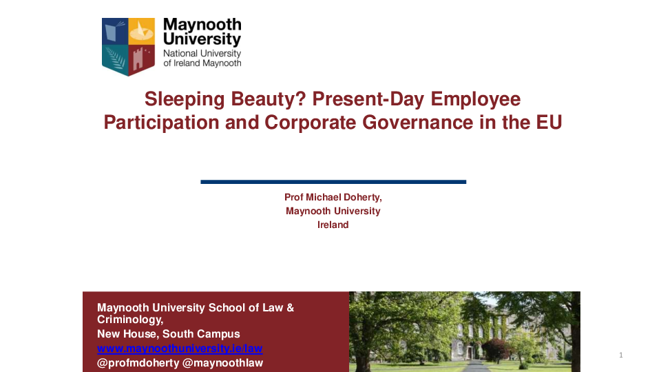 Sleeping Beauty? Present-day Employee Participation and Corporate Governance in the EU