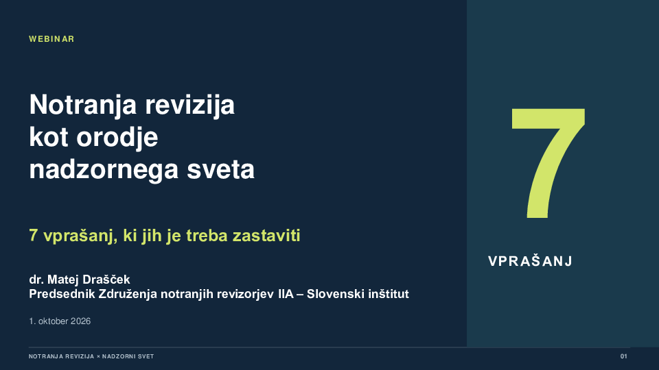 Notranja revizija kot orodje nadzornega sveta: 7 vprašanj, ki jih je treba zastaviti