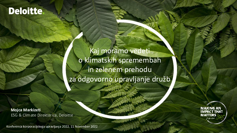 Kaj moramo vedeti o klimatskih spremembah in zelenem prehodu za odgovorno upravljanje družb