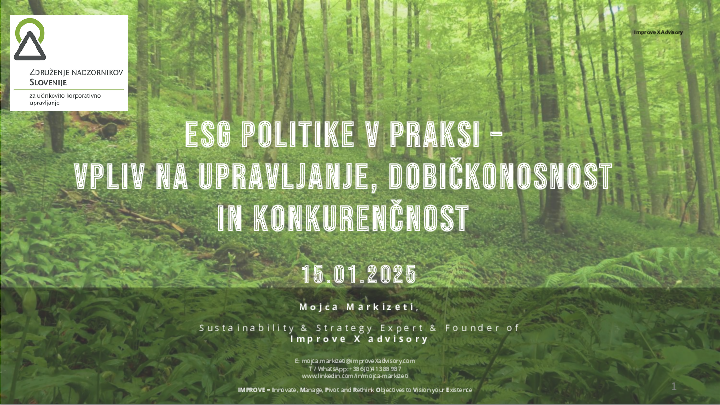 ESG politike v praksi