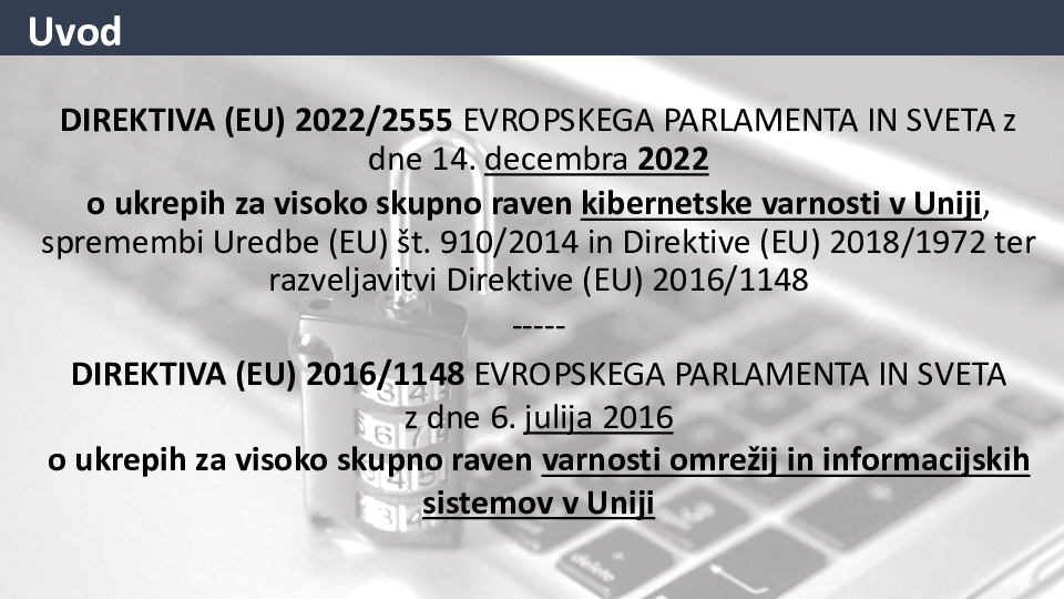 Nova regulativa glede kibernetske varnosti NIS 2