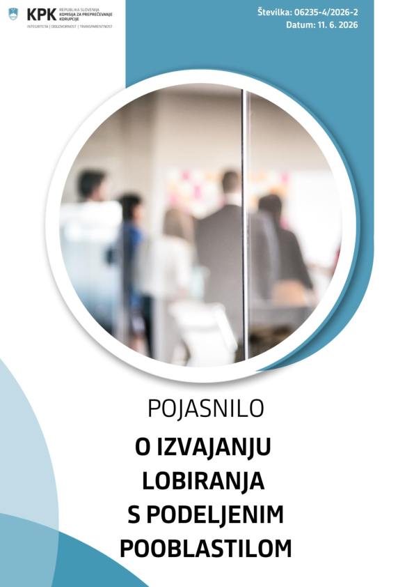 Pojasnilo o lobiranju s podeljenim pooblastilom