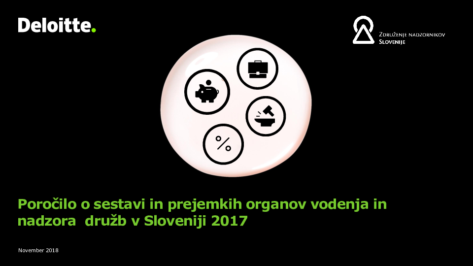 Poročilo o sestavi in prejemkih organov vodenja in nadzora borznih družb v Sloveniji 2017