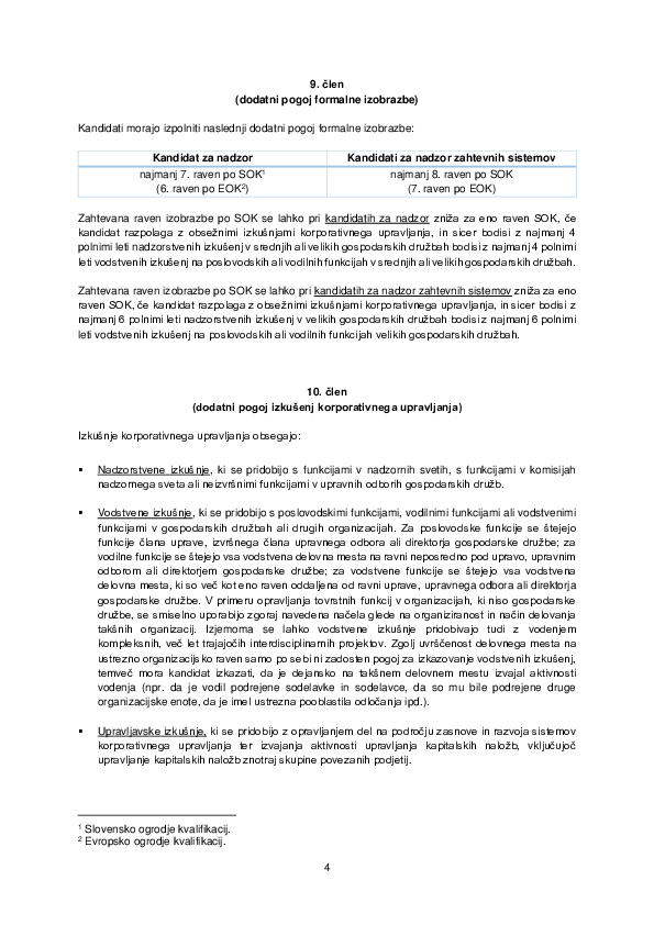 Pravilnik o presoji potencialnih kandidatov za člane organov nadzora in vodenja družb s kapitalsko naložbo države