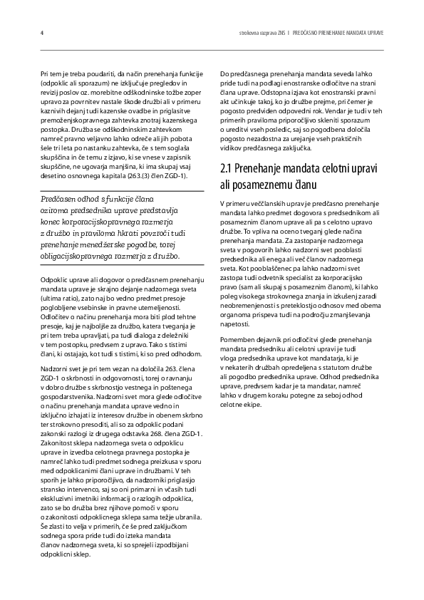 Strokovna razprava ZNS: Predčasno prenehanje mandata uprave