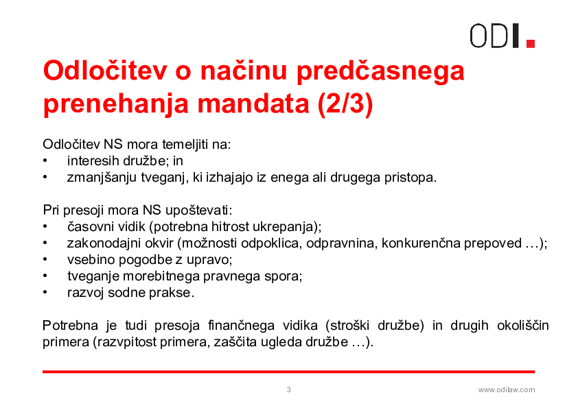Predčasno prenehanje mandata upravi
