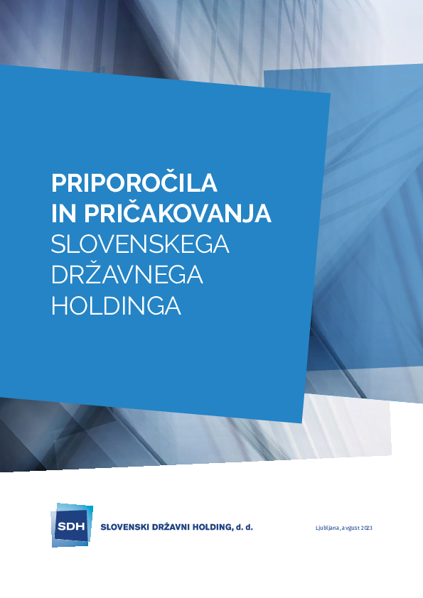 Priporočila in pričakovanja Slovenskega državnega holdinga, d.d.