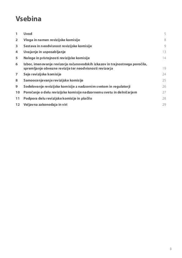 Priporočila za revizijske komisije