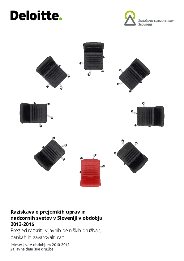 Raziskava o prejemkih uprav in nadzornih svetov v Sloveniji v obdobju 2013-2015