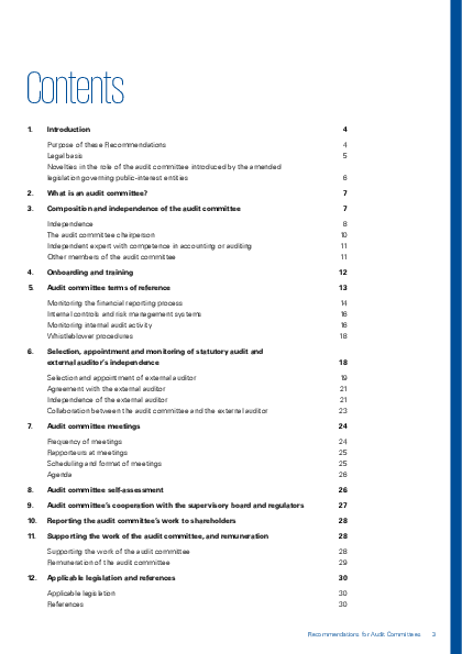 Recommendations for Audit Committees