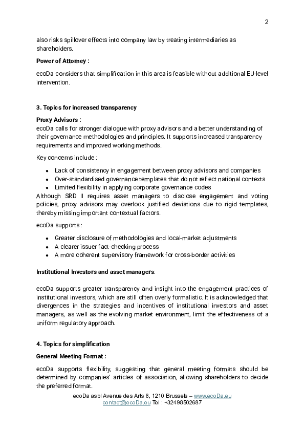 Revision of the EU Shareholder Rights Directive