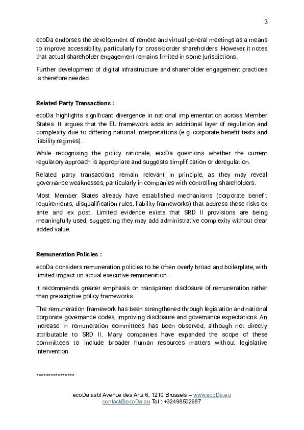 Revision of the EU Shareholder Rights Directive