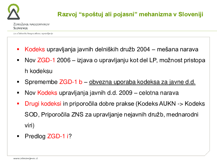 Samoocenjevanje NS in UO v Sloveniji - pregled razkritij