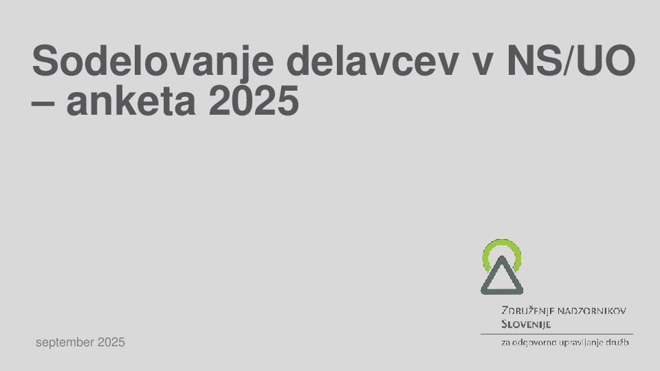 Sodelovanje delavcev v organu nadzora – anketa 2025
