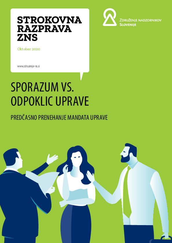 Strokovna razprava ZNS: Predčasno prenehanje mandata upravi - sporazum vs. odpoklic uprave