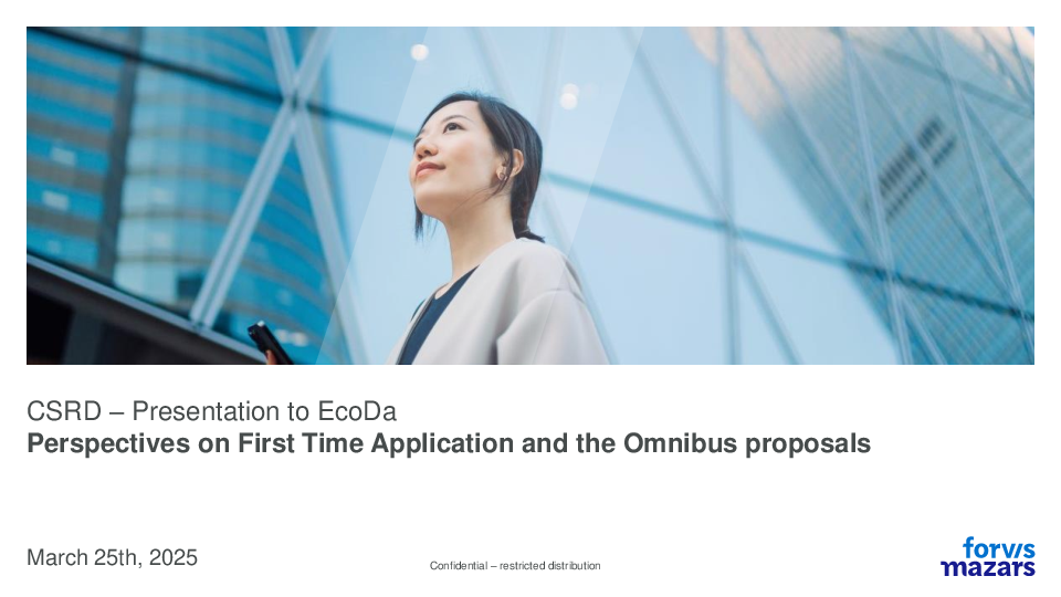 Sustainability Reporting in the Making: Deciphering the Impact of the Omnibus I Proposal