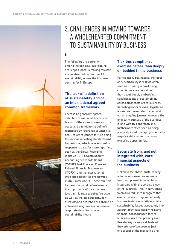 Time for Sustainability to be at the heart of business