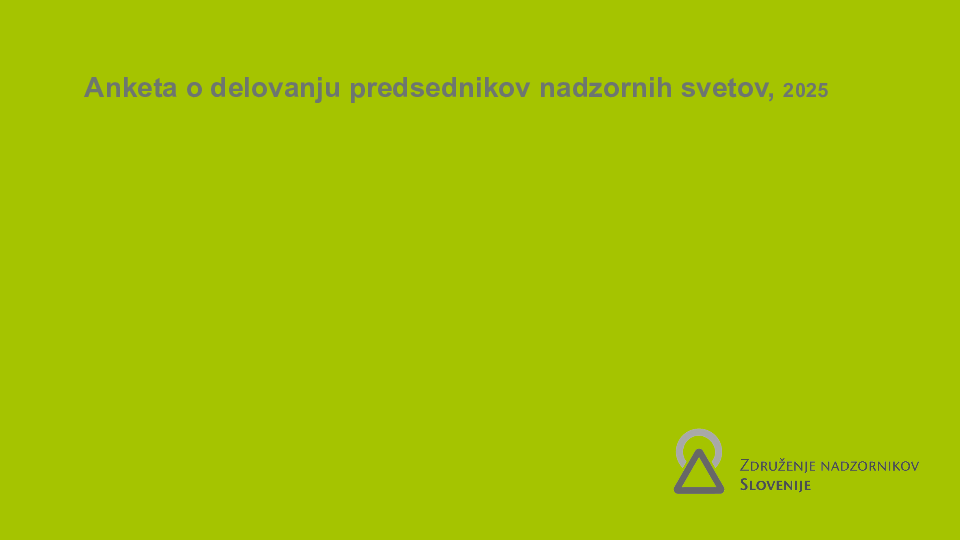 Uvod v izobraževanje predsednikov nadzornih svetov