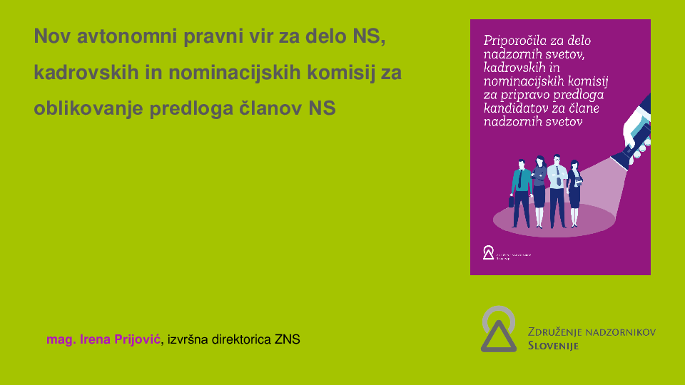 Priporočila za kadrovanje članov NS – praktične izkušnje in dobra praksa