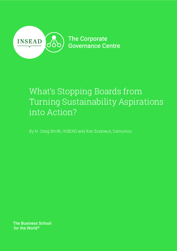 What’s Stopping Boards from Turning Sustainability Aspirations into Action