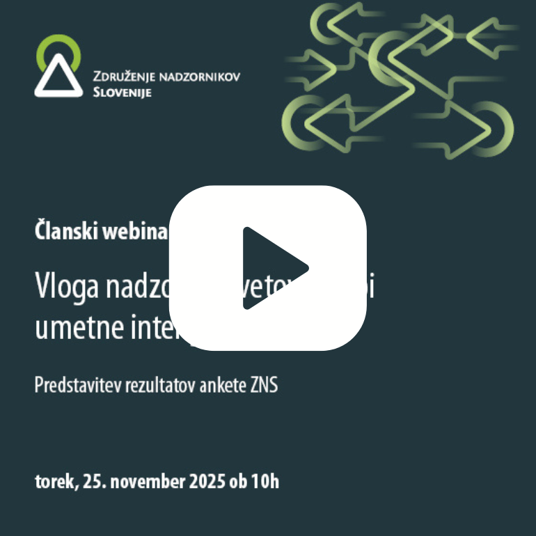 POSNETEK webinarja Vloga nadzornih svetov v dobi umetne inteligence